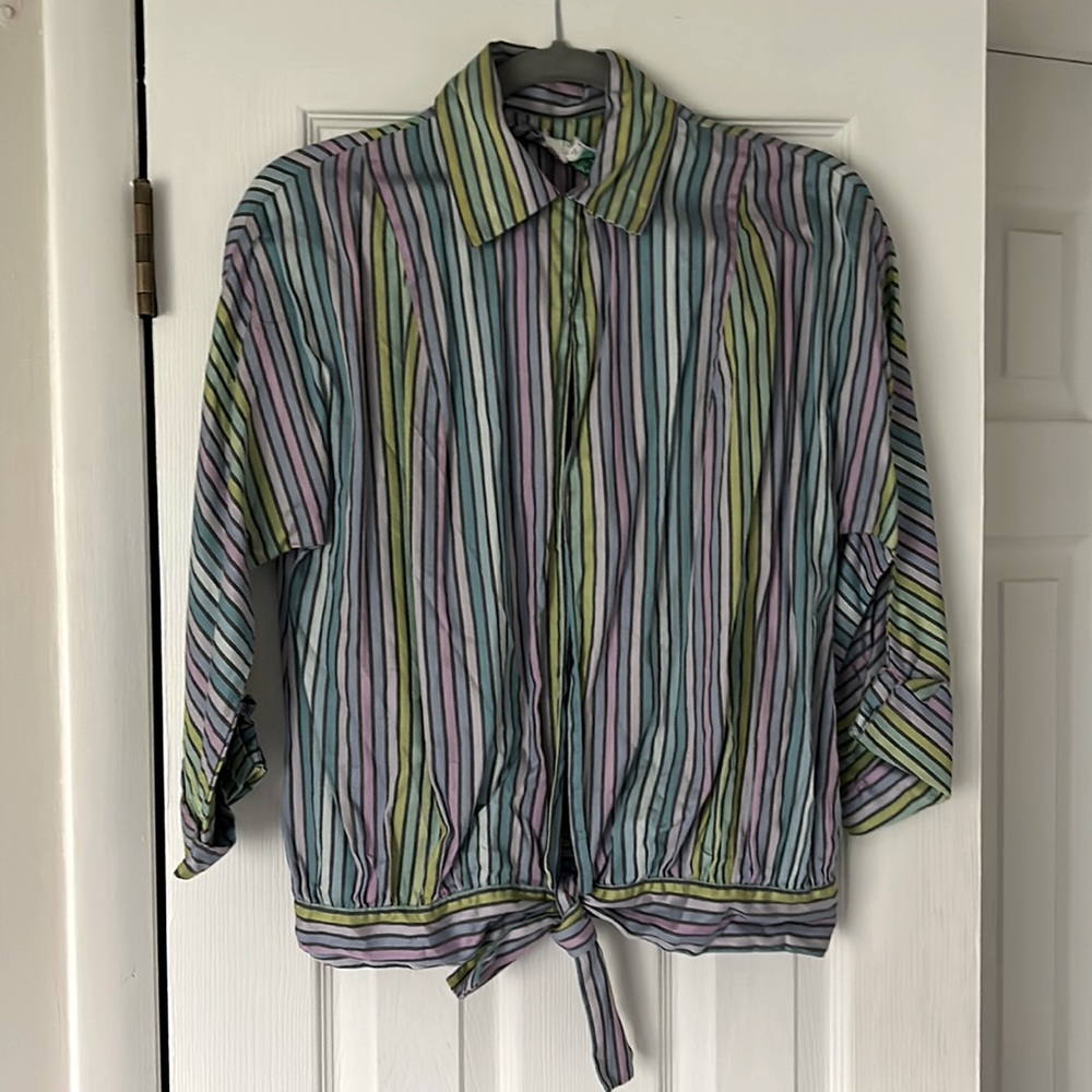 Vintage 1950's Rose Marie Reid Swim Cover Up Top Jacket Blouse